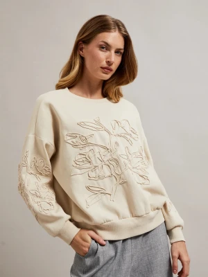 Bluza z aplikacją beżowa Moodo