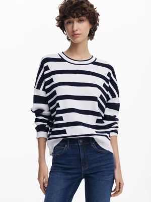 Sweter w paski żakardowe Desigual