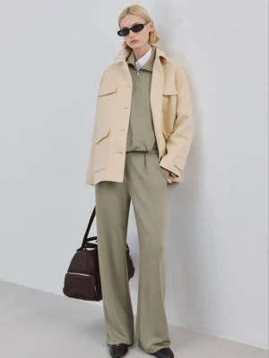 Bluza z bufiastym efektem khaki - Kobieta - - MANGO