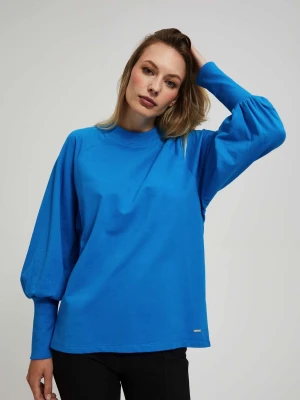 Bluza z bufiastymi rękawami lazurowa Moodo