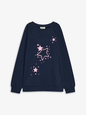 Bluza z czystej bawełny BonPrix niebieski