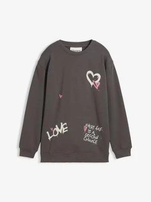Bluza z czystej bawełny organicznej BonPrix szary