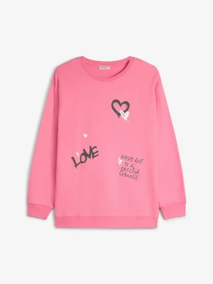 Bluza z czystej bawełny organicznej BonPrix różowy