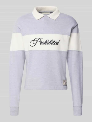 Bluza z czystej bawełny PROHIBITED Jasnoszary melanż