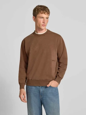 Bluza z czystej bawełny z haftem model 'Axiom' Edwin Camel