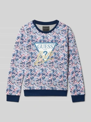 Bluza z czystej bawełny z nadrukiem z logo model ‘Active’ Guess