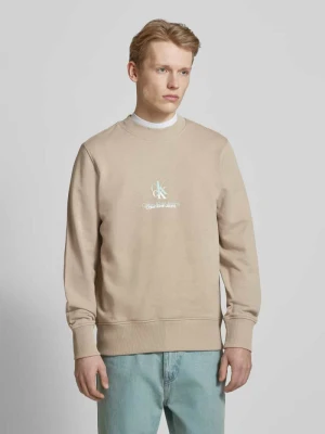 Bluza z czystej bawełny ze stójką Calvin Klein Jeans