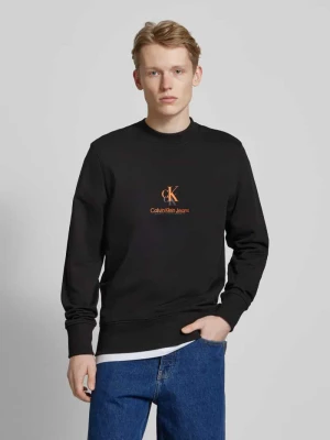 Bluza z czystej bawełny ze stójką Calvin Klein Jeans
