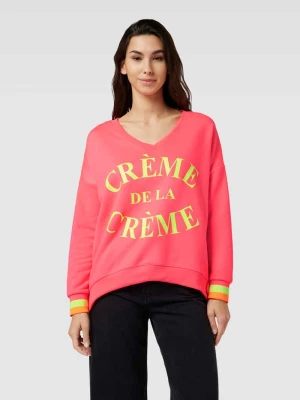 Bluza z dekoltem w serek model ‘Creme de la Creme’ miss goodlife