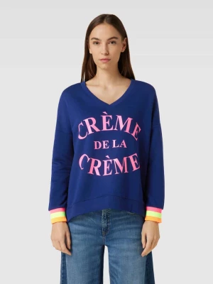 Bluza z dekoltem w serek model ‘Creme de la Creme’ miss goodlife