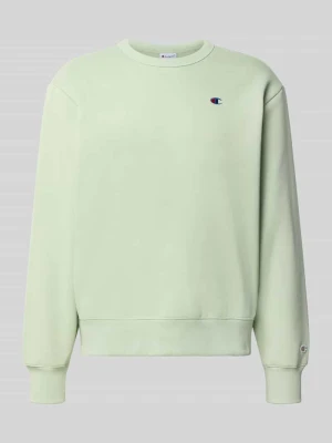 Bluza z detalami z logo Champion Limonkowy