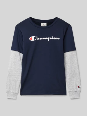 Bluza z detalami z logo i okrągłym dekoltem Champion