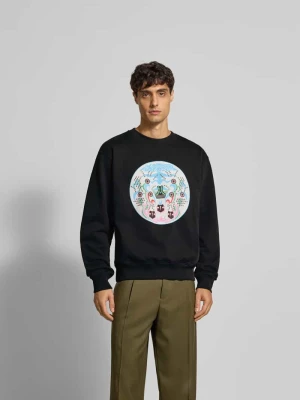 Bluza z detalem z logo Kenzo Czarny