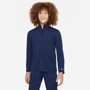 Bluza z długim rękawem i zamkiem 1/2 dla dużych dzieci (chłopców) Dri-FIT UV Nike Multi - Niebieski