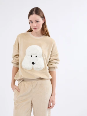 Bluza z długimi rękawami z efektem weluru Etam