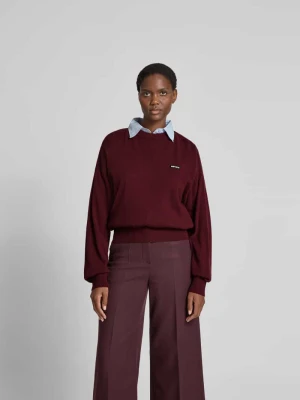 Bluza z domieszką kaszmiru ROTATE Bordowy