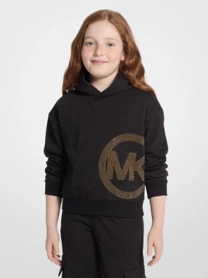 Bluza z dzianiny z metalicznym logo z ćwieków Michael Kors CZARNY (Czarny)
