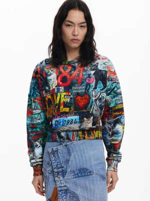 Zdjęcie produktu Bluza z graffiti Desigual czarny