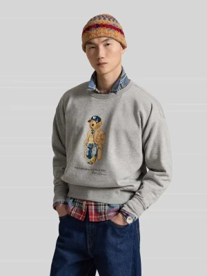 Bluza z ikonicznym motywem misia Polo Ralph Lauren Jasnoszary