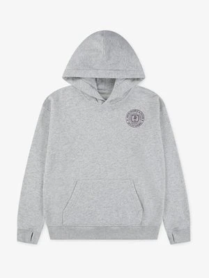 Bluza z kapturem Abercrombie & Fitch jasnoszary