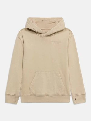 Bluza z kapturem Abercrombie & Fitch beżowy