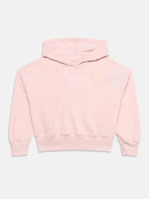 Bluza z kapturem Abercrombie & Fitch jasnoróżowy