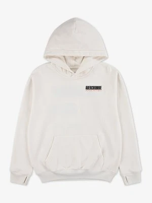 Bluza z kapturem Abercrombie & Fitch biały