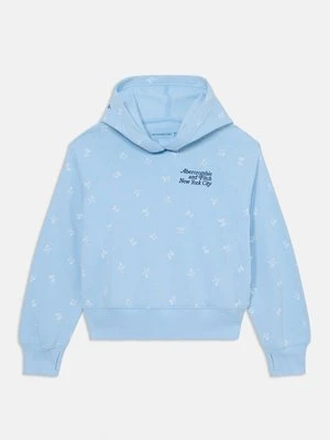 Bluza z kapturem Abercrombie & Fitch niebieski