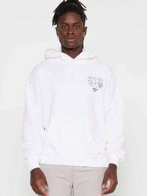 Bluza z kapturem Abercrombie & Fitch biały