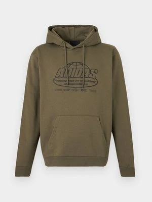 Bluza z kapturem adidas Originals oliwkowy