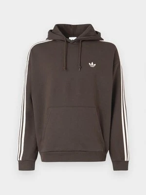 Bluza z kapturem adidas Originals ciemnobrązowy