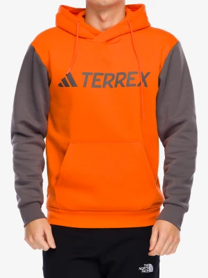 Bluza z kapturem adidas TERREX Multi Large Logo Hoody - semi impact orange/charcoal