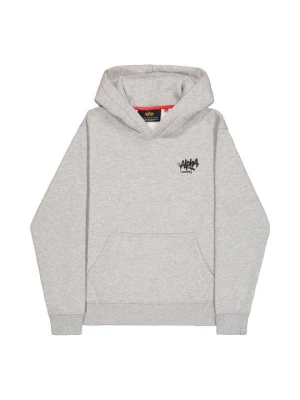 Bluza z kapturem Alpha Industries jasnoszary