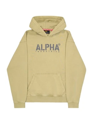 Bluza z kapturem Alpha Industries jasnozielony