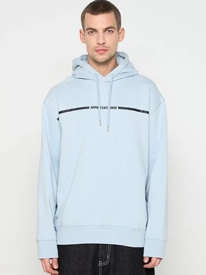 Bluza z kapturem Armani Exchange niebieski