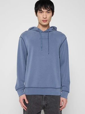 Bluza z kapturem Armani Exchange niebieski