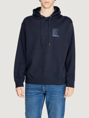 Bluza z kapturem Armani Exchange niebieski
