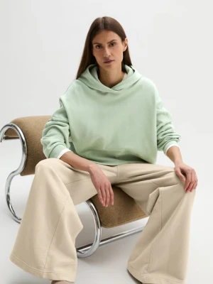 Bluza z kapturem barwiona w masie Marc O'Polo fialová
