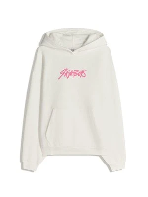 Bluza z kapturem Bershka beżowy