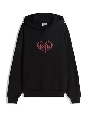 Bluza z kapturem Bershka czarny