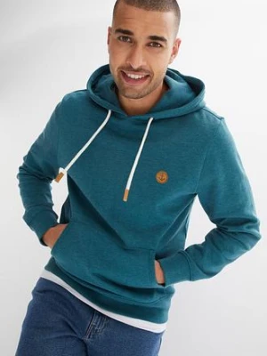 Bluza z kapturem BonPrix niebieski