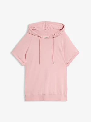 Bluza z kapturem BonPrix różowy