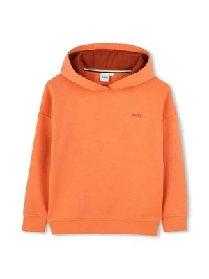 Bluza z kapturem Boss pomarańczowy