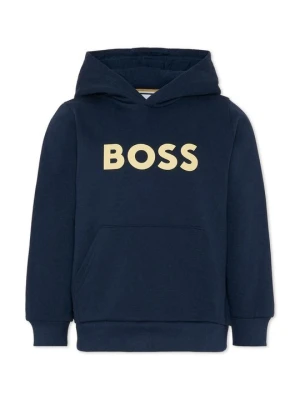 Bluza z kapturem Boss niebieski
