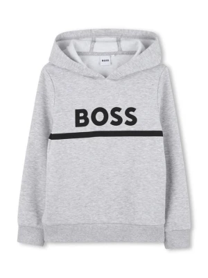 Bluza z kapturem Boss szary