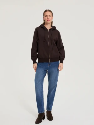 Bluza z kapturem brązowa Moodo