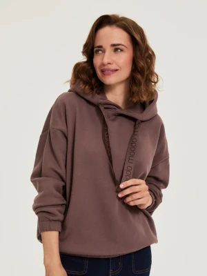 Bluza z kapturem brązowa Moodo