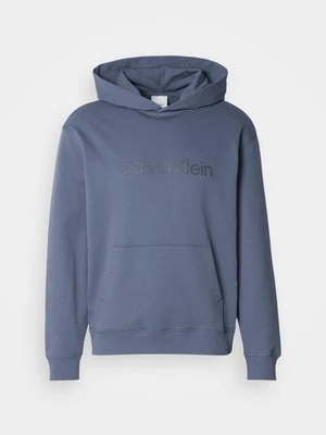 Bluza z kapturem Calvin Klein niebieski