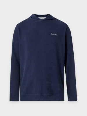 Bluza z kapturem Calvin Klein szafirowy