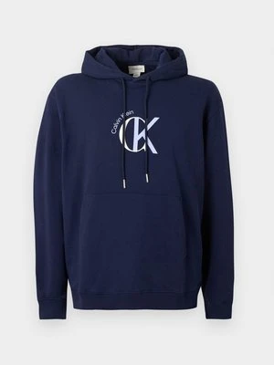 Bluza z kapturem Calvin Klein Jeans granatowy